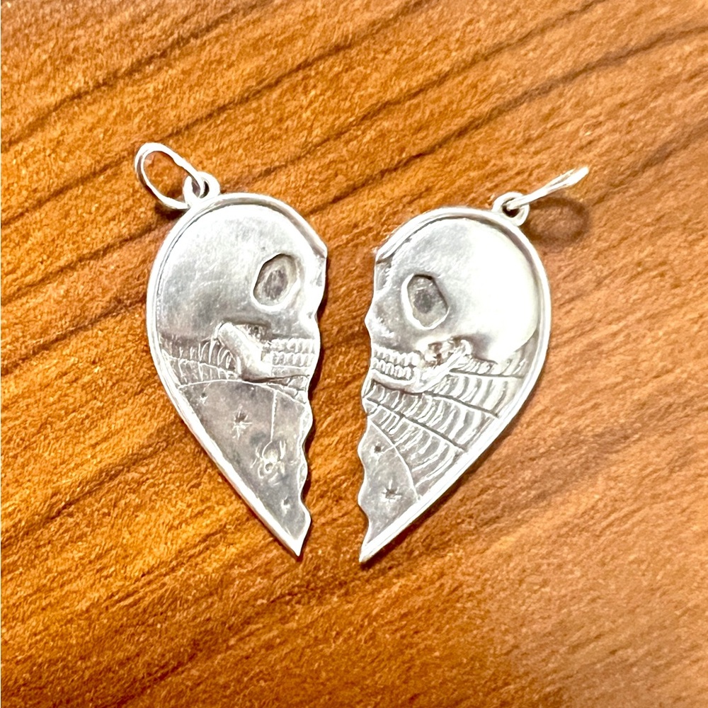 Catbird X Phoebe Bridgers Silver Skull Heart Pendant